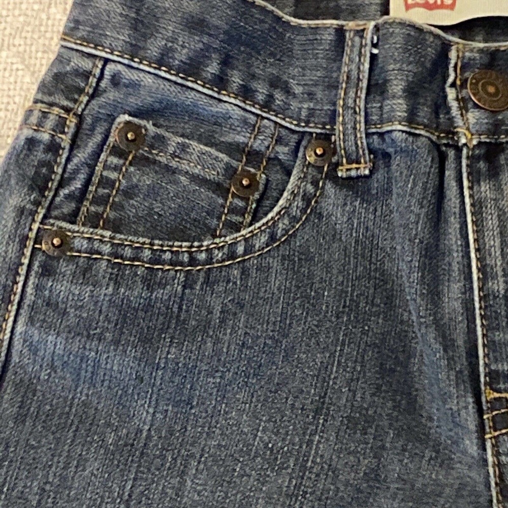 Levis Boys Size 8 Reg 550 24X22 Relaxed Fit Casual Blue Jeans 24 X 21 - Picture 3 of 16